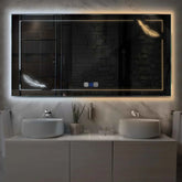 Espejo LED Rectangular | Botones táctiles | Función antivaho | Temperatura de color ajustable - Reyze Seria Good Vibes Model 2